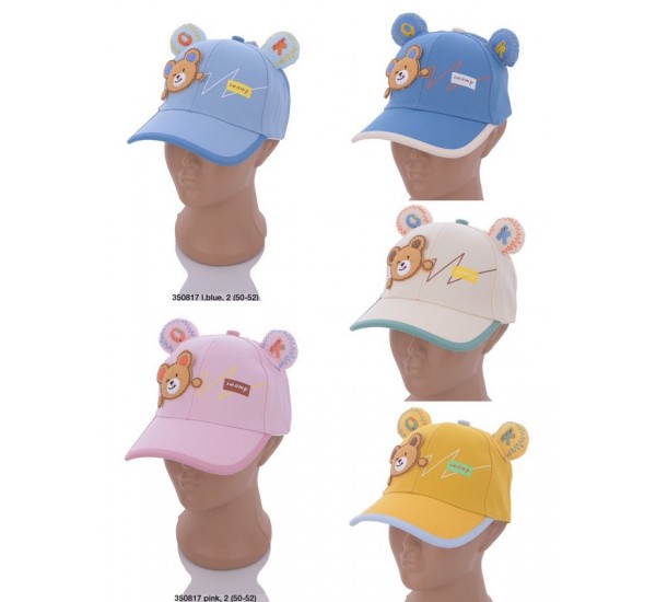 Кепка дитяча 25 шт (52-54 р) коттон LeR_280511