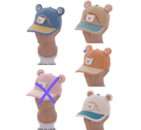 Кепка детская 25 шт (52-54 р) коттон LeR_280512