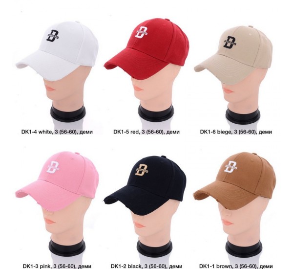 Кепка жіноча 25 шт (56-59 р) коттон LeR_280527