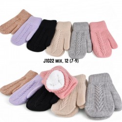 Рукавиці дитячі 12 шт (7-9 років) махра LeR_J1022