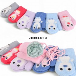 Рукавиці подвійні дитячі 12 шт (1-3 роки) альпака LeR_J1003