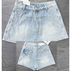 Юбка-шорти жіночі 3 шт (S-L) джинс LoS_3675