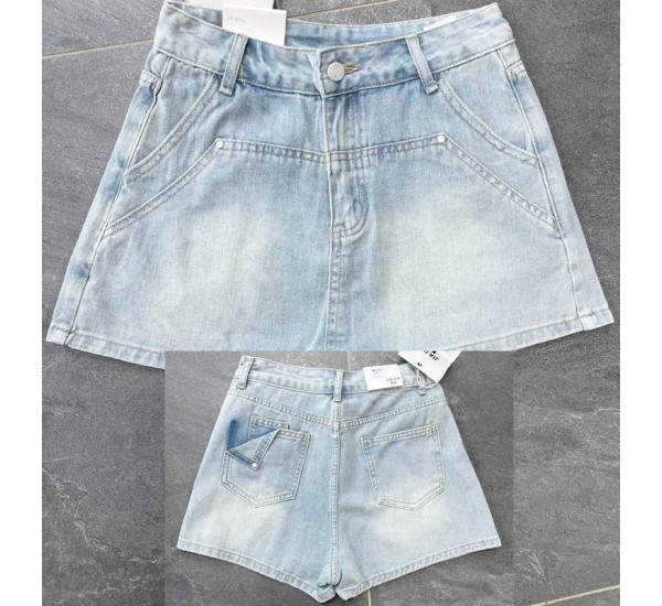 Юбка-шорти жіночі 3 шт (S-L) джинс LoS_3675