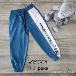 Спорт штани для хлопчиків 4 шт двунитка (4-7 років) MiLi_8001b