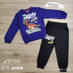 Костюм для хлопчиків 4 шт двонитка (2-5 років) MiLi_3755c