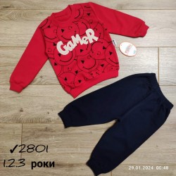 Костюм для хлопчиків 3 шт двонитка (1-3 роки) MiLi_2801a