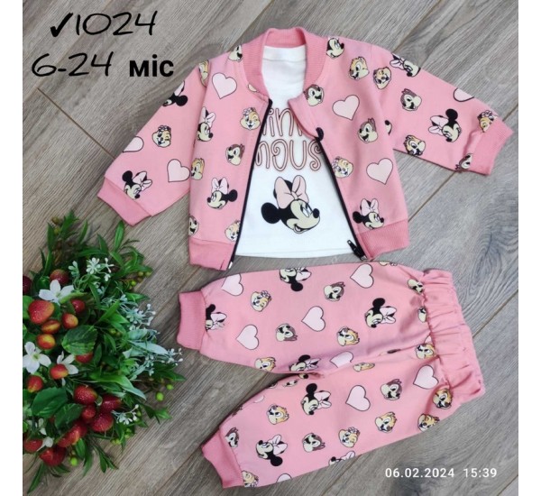 Костюм 3-ка для немовлят 4 шт бавовна (6-24 міс) MiLi_1024c