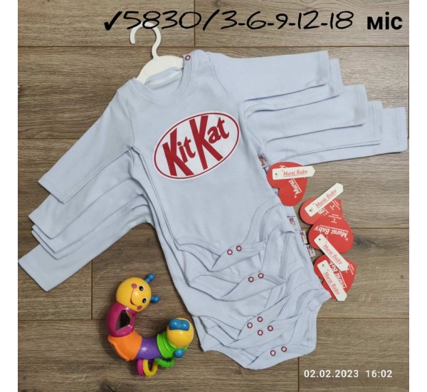 Боді для немовлят 5 шт інтерлок (3-18 міс) MiLi_5830c