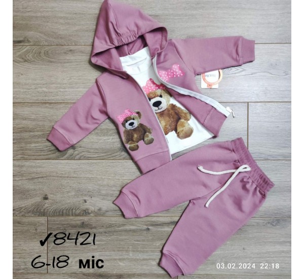 Костюм 3-ка для младенцев 4 шт коттон (6-18 мес) MiLi_8421b