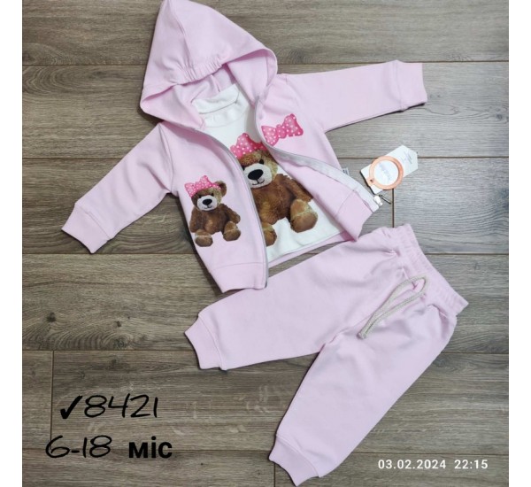 Костюм 3-ка для немовлят 4 шт бавовна (6-18 міс) MiLi_8421c