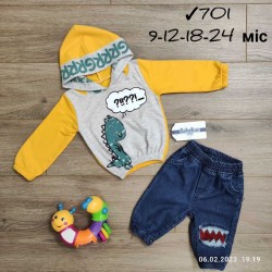 Костюм для немовлят 4 шт бавовна/джинс (9-24 міс) MiLi_701c