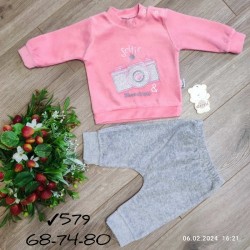 Костюм для немовлят 3 шт велюр (6-12 міс) MiLi_579b