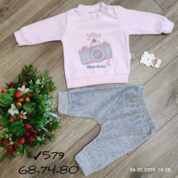 Костюм для немовлят 3 шт велюр (6-12 міс) MiLi_579c