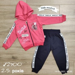 Костюм для дівчаток 4 шт двонитка (2-5 років) MiLi_2900a