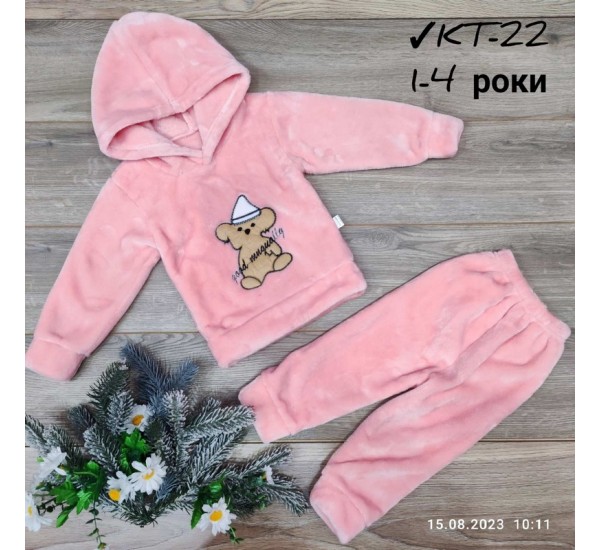 Костюм для дівчаток 4 шт велсофт (1-4 роки) MiLi_KT-22a