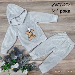 Костюм для дівчаток 4 шт велсофт (1-4 роки) MiLi_KT-22d