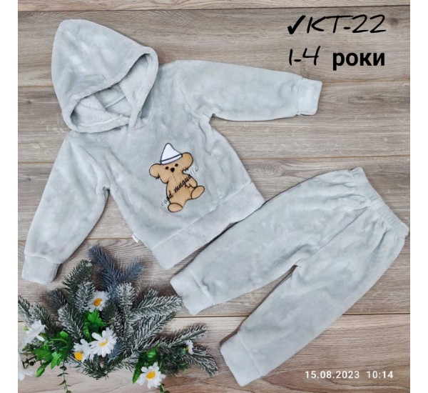 Костюм для дівчаток 4 шт велсофт (1-4 роки) MiLi_KT-22d