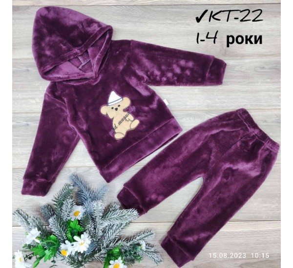 Костюм для дівчаток 4 шт велсофт (1-4 роки) MiLi_KT-22e