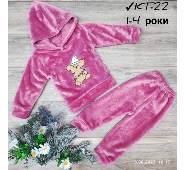 Костюм для дівчаток 4 шт велсофт (1-4 роки) MiLi_KT-22f