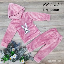 Костюм для дівчаток 4 шт велсофт (1-4 роки) MiLi_KT-23b