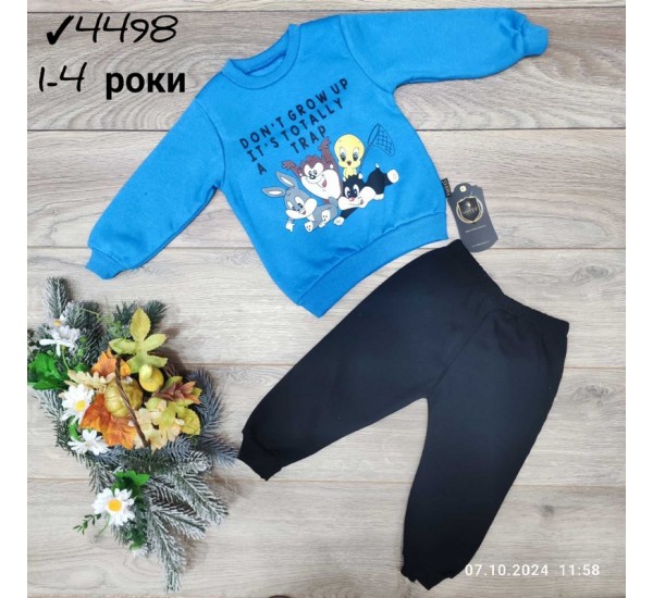 Костюм для хлопчиків 4 шт тринитка/фліс (1-4 роки) MiLi_4498a