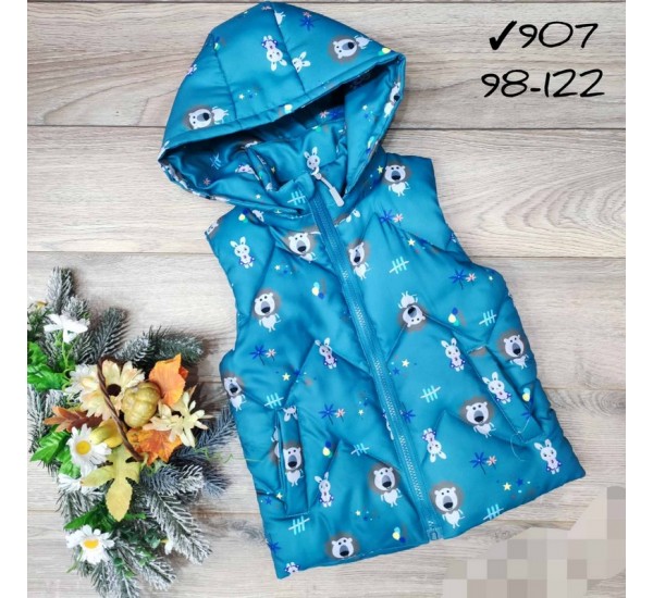 Безрукавка детская 5 шт плащёвка/синтепон (98-122 см) MiLi_907b