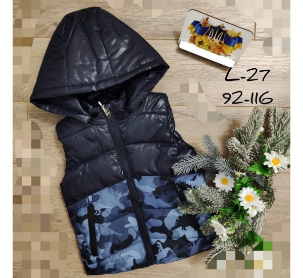 Безрукавка дитяча 5 шт плащівка/синтепон (92-116 см) MiLi_L-27a