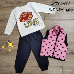 Костюм 3-ка для немовлят 3 шт двонитка (9-18 міс) MiLi_7030d