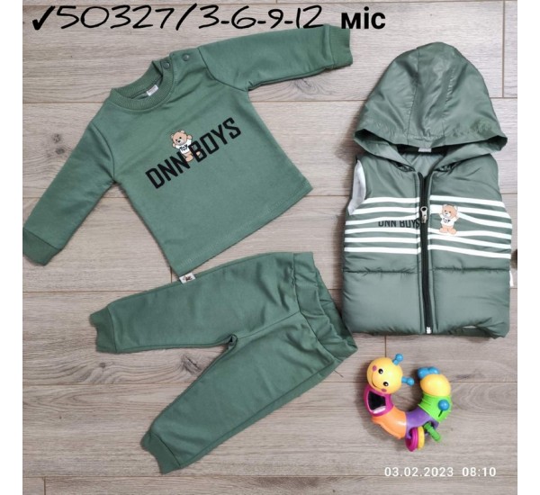 Костюм 3-ка для немовлят 4 шт двонитка (6-18 міс) MiLi_50327c