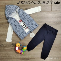 Костюм 3-ка для немовлят 4 шт двонитка (9-24 міс) MiLi_3210b