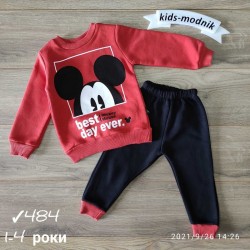 Костюм для дівчаток 4 шт тринитка/фліс (1-4 роки) MiLi_484