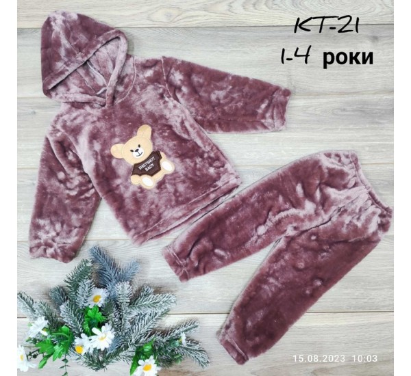 Костюм для дівчаток 4 шт велсофт (1-4 роки) MiLi_KT-21b