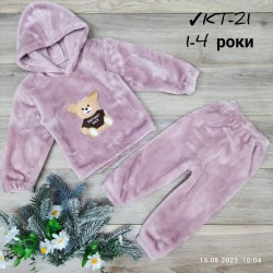 Костюм для дівчаток 4 шт велсофт (1-4 роки) MiLi_KT-21c