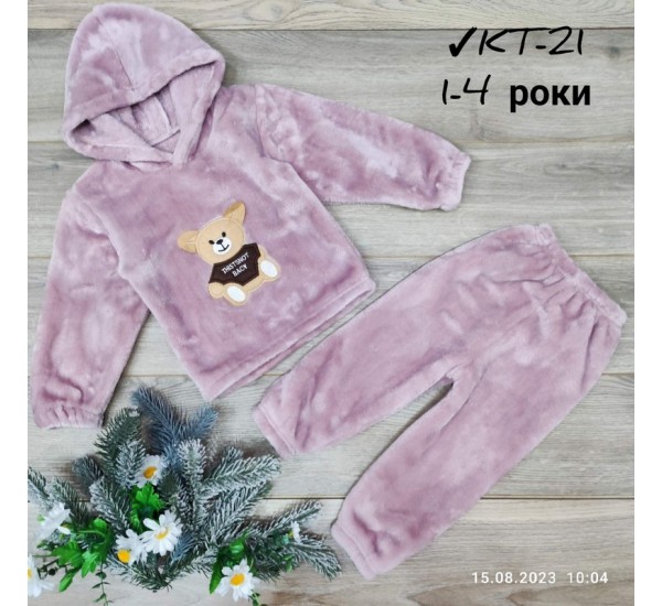 Костюм для дівчаток 4 шт велсофт (1-4 роки) MiLi_KT-21c