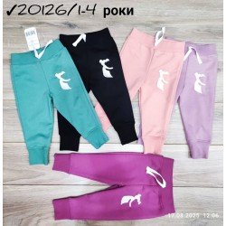 Спорт штани для дівчаток 4 шт двунитка (1-4 років) MiLi_20126