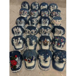 Кепка для немовлят 5 шт (50 р) джинс ML903_050459