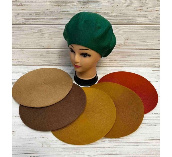 Берет жіночий 5 шт (універсальний) кашемір ML903_100902