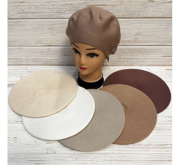 Берет жіночий 5 шт (універсальний) кашемір ML903_100903