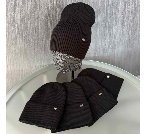 Шапка женская 5 шт (55-57 р) рубчик ML903_100932