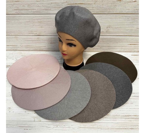 Берет жіночий 5 шт (універсальний) кашемір ML903_100904