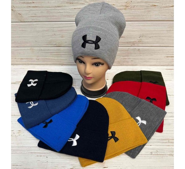 Шапка унісекс 5 шт (норма) рубчик ML903_100941