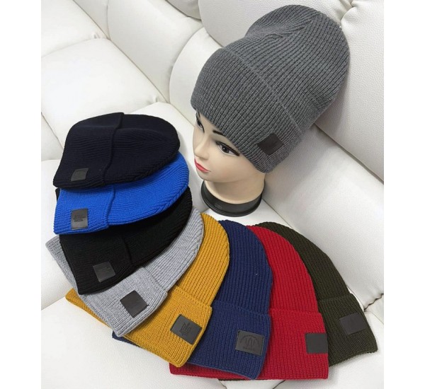 Шапка унісекс 5 шт (норма) рубчик ML903_100942