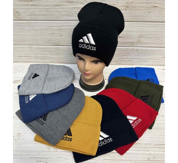 Шапка унісекс 5 шт (норма) рубчик ML903_100945