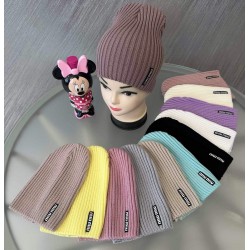 Шапка жіноча 5 шт (52-54 р) рубчик ML903_100948