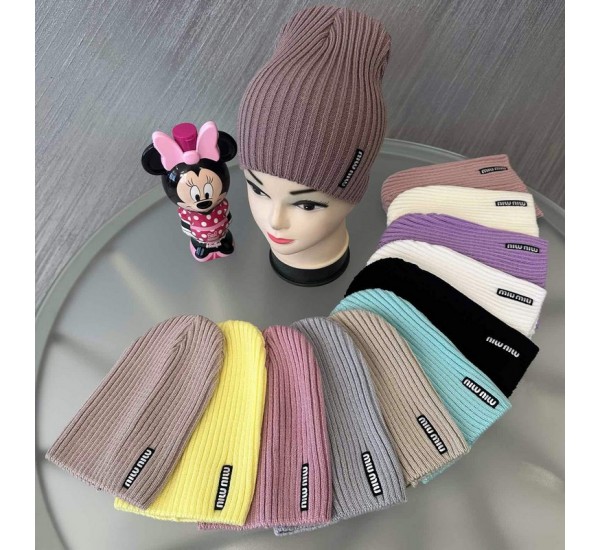 Шапка женская 5 шт (52-54 р) рубчик ML903_100948