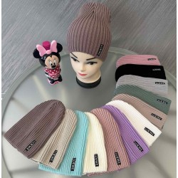 Шапка жіноча 5 шт (52-54 р) рубчик ML903_100950