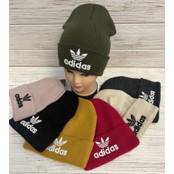 Шапка унісекс подвійна 5 шт (норма) рубчик ML903_100951