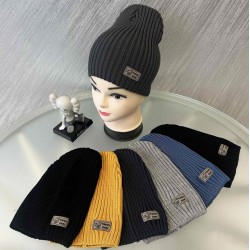 Шапка мужская 5 шт (55-57 р) рубчик ML903_100955