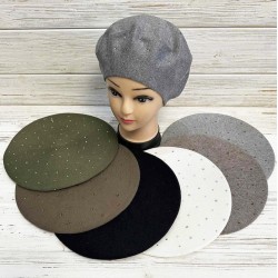 Берет жіночий 5 шт (універсальний) кашемір ML903_100906
