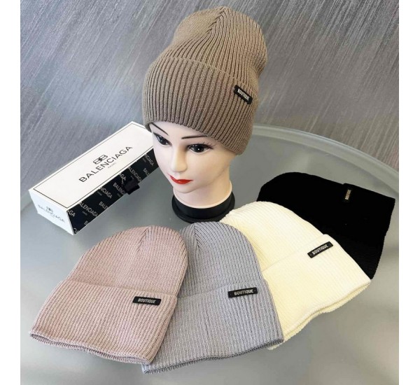 Шапка жіноча 5 шт (55-57 р) рубчик ML903_100970